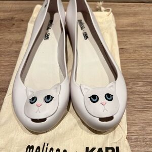 Melissa White Cat Flats
